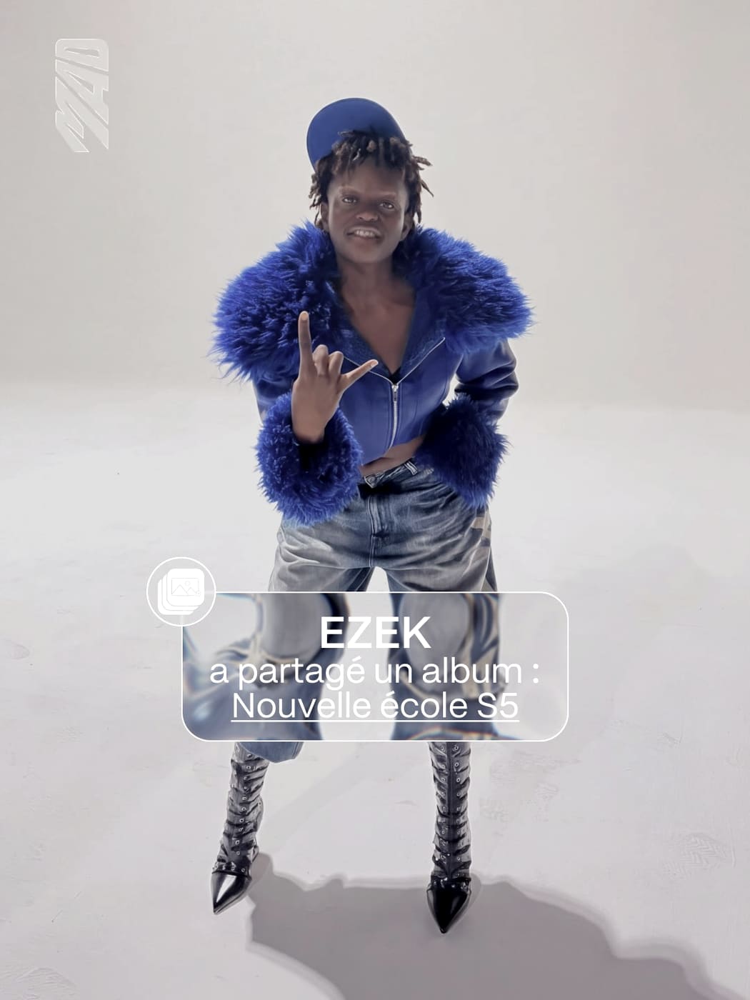 MAD card: Ezek in a blue fur jacket ahead of Nouvelle École season five